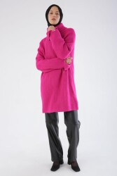 Allday 24Tw55036Al0-Fw Balıkçı Yaka Triko Tunik Pembe 