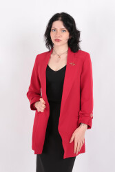 Ayhan 90503 Kadın Blazer Ceket Kırmızı 