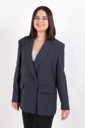 Ayhan 90654 Kadın Blazer Ceket Lacivert 