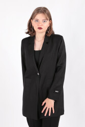 Ayhan 90741 Kadın Blazer Ceket Siyah 