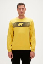 Bad Bear 19.02.12.007 Fancy Crewneck Erkek Baskılı Sweatshirt Sarı 