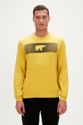 Bad Bear 19.02.12.007 Fancy Crewneck Erkek Baskılı Sweatshirt Sarı 