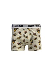 Bad Bear 21.01.03.008 Pızza Boxer Erkek Baskılı Boxer Beyaz 