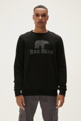 Bad Bear 22.02.12.007-Fw Logo Crewneck Erkek Sweat Shirt Siyah 