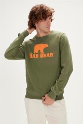 Bad Bear 22.02.12.007-Fw Logo Crewneck Erkek Sweat Shirt Yeşil 