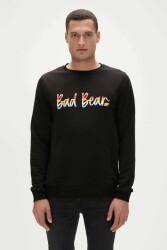 Bad Bear 23.02.12.016-Fw Manuscrıpt Crewneck Erkek Sweat Shirt Siyah 