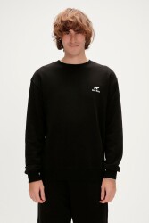 Bad Bear 23.02.12.020 Panther Crewneck Erkek Sweatshirt Siyah 