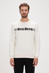 Bad Bear 23.02.12.021-Fw Reflect Bear Crewneck Erkek Sweat Shirt Beyaz 