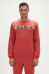 Bad Bear 23.02.12.021-Fw Reflect Bear Crewneck Erkek Sweat Shirt Kırmızı 