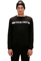 Bad Bear 23.02.12.021-Fw Reflect Bear Crewneck Erkek Sweat Shirt Siyah 