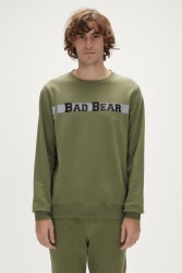 Bad Bear 23.02.12.021-Fw Reflect Bear Crewneck Erkek Sweat Shirt Yeşil 