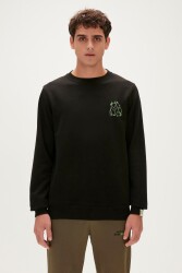 Bad Bear 23.02.12.030-Fw Re-Black Crewneck Erkek Sweatshirt Siyah 