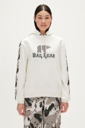 Bad Bear 23.04.12.010 Gwen Hoodıe Kadın Cepli Baskılı Kapüşonlu Sweatshirt Beyaz 