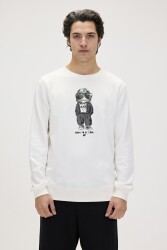 Bad Bear 24.02.12.019 Gator Crewneck Erkek Sweatshirt Beyaz 