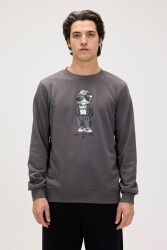 Bad Bear 24.02.12.019 Gator Crewneck Erkek Sweatshirt Gri 