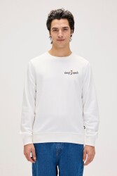 Bad Bear 24.02.12.022 Splashy Crewneck Erkek Sweatshirt Beyaz 