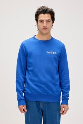 Bad Bear 24.02.12.022 Splashy Crewneck Erkek Sweatshirt Mavi 