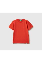 Benetton Bnt-B-3I1Xc109W-23Y Erkek Çocuk T-Shirt Kırmızı 