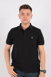 Benetton Bnt-M-3089J3179-23Y Erkek Polo Yaka T-Shirt Siyah 