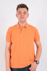 Benetton Bnt-M-3089J3179-23Y Erkek Polo Yaka T-Shirt Turuncu 