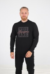 Brango 90075 Erkek Sweat Shirt Siyah 