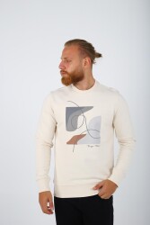 Brango 90081 Erkek Sweat Shirt Krem 