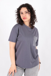 Busem S0015664 Kadın T-Shirt Ss Antrasit 