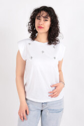 Busem S0015749 Kadın T-Shirt Ss Beyaz 