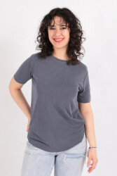 Busem S0015910 Kadın T-Shirt Ss Gri 