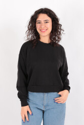 Busem S0016589 Kadın Sweatshirt Siyah 