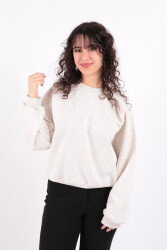 Busem W0010332-Fw Kadın Sweatshirt Bej 