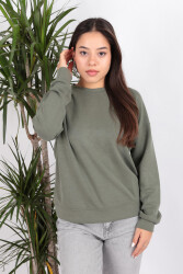 Busem W0011055 Kadın Modal Sweatshirt Haki 