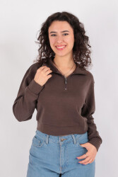 Busem W0011056 Kadın Sweatshirt Kahverengi 