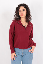 Busem W0011277 Kadın Sweatshirt Bordo 