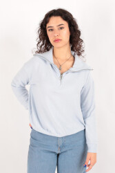 Busem W0011277 Kadın Sweatshirt Mavi 