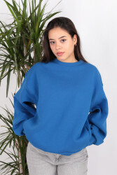 Busem W0011357 Kadın Sweatshirt Mavi 