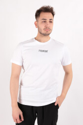 Cazador 4023 Erkek Bisiklet Yaka T-Shirt Beyaz 