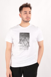 Cazador 4048 Erkek Bisiklet Yaka T-Shirt Beyaz 