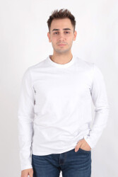 Cazador 5606 Erkek Lcy Basic Sweatshirt Beyaz 