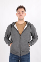 Cazador 5617 Erkek 3 İplik Sweatshirt Hırka Antrasit 