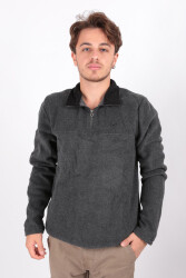 Cazador 5632 Erkek Polar Sweatshirt Antrasit 