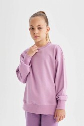 Defacto A2797A8 Kız Çocuk Sweatshirt Mor 