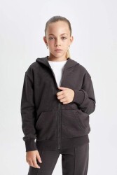 Defacto C8110A8 Kız Çocuk Sweatshirt Antrasit 