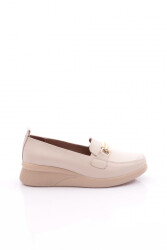 Dgn 2316 Kadin Loafer Ayakkabi Ekru 