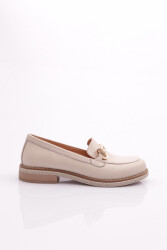 Dgn 246 Kadin Loafer Ayakkabi Ekru 