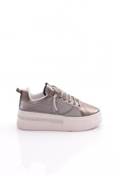 Dgn 2580 Kadin Silver Taşli Sneakers Ayakkabi Metal 