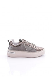 Dgn 2590 Kadin Silver Taşli Sneakers Ayakkabi Metal 