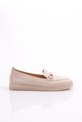 Dgn 409 Kadin Loafer Ayakkabi Ekru 