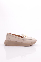 Dgn 459 Kadin Loafer Ayakkabi Ekru 