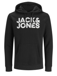 Jack & Jones 12152840-22K Essentıals Jjecorp Logo Sweat Hood Noos Erkek Sweatshirt Siyah 